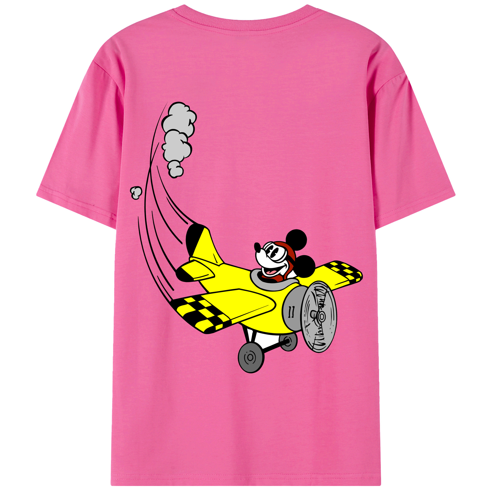 （画像用） ミッキーマウス Mickey Mouse レディース半袖Tシャツ(バックプリント)